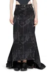 Vaquera Denim Prom Skirt In Multi