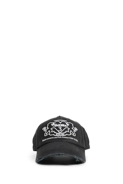 Vaquera Distressed Logo Cap In Black