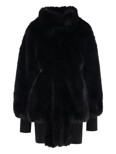 VAQUERA FAUX-FUR LEATHER COAT