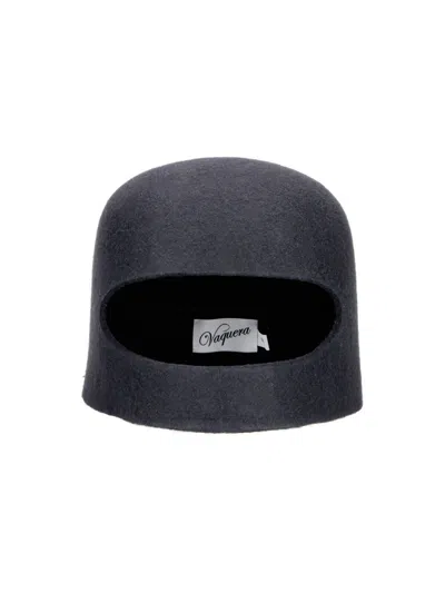 Vaquera Felt Balaclava Hat In Blue