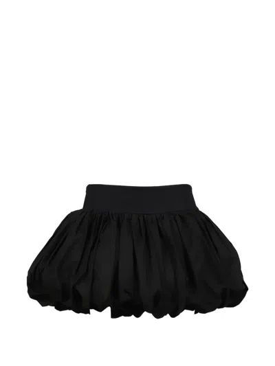 Vaquera Gathered Full Mini Skirt In Black