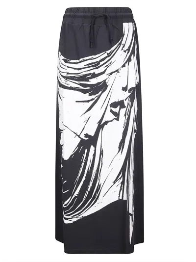 VAQUERA GRAPHIC PRINT LONG JERSEY SKIRT WITH ADJUSTABLE WAIST