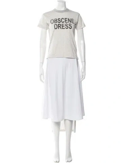 Pre-owned Vaquera Graphic Print Mini Dress In Neutrals