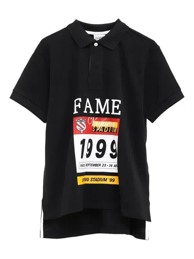 Vaquera Graphic-print Polo Shirt In Black