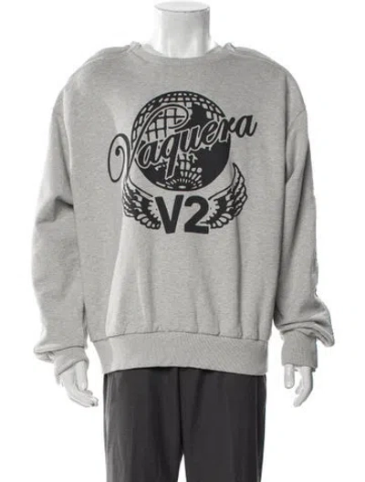 Pre-owned Vaquera Graphic Print Scoop Neck Sweatshirt In Multi