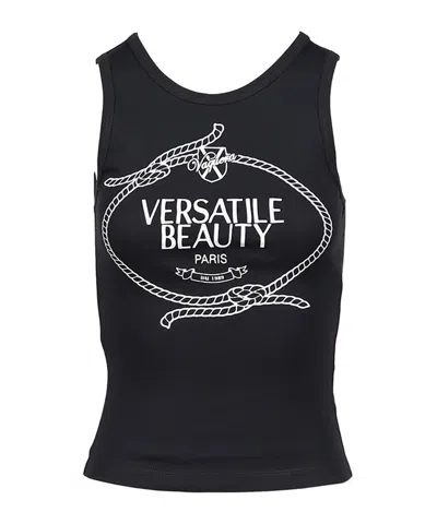 Vaquera Graphic Slim Tank Top In Black