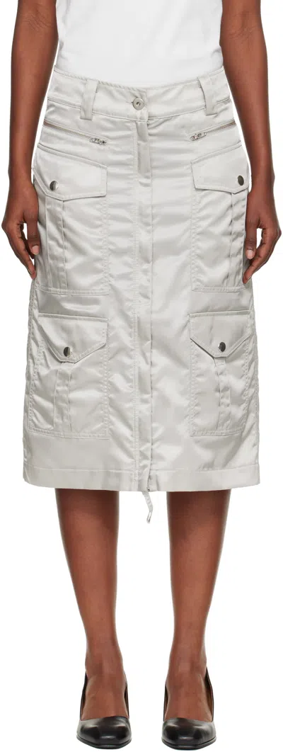 VAQUERA GRAY AVIATOR CARGO MIDI SKIRT