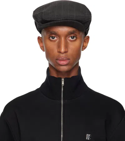 Vaquera Gray Newsboy Suiting Cap In Dark Grey