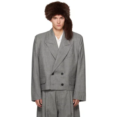 Vaquera Gray Slouchy Blazer In Dark Grey