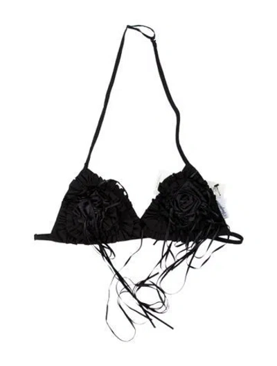 Pre-owned Vaquera Halterneck Sleeveless Sports Bra In Black