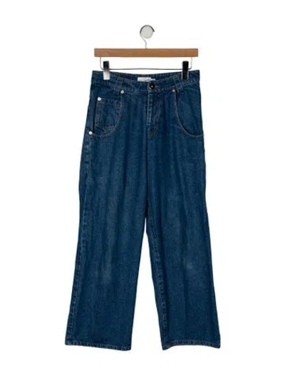 Pre-owned Vaquera High-rise Wide Leg Jeans In Blue