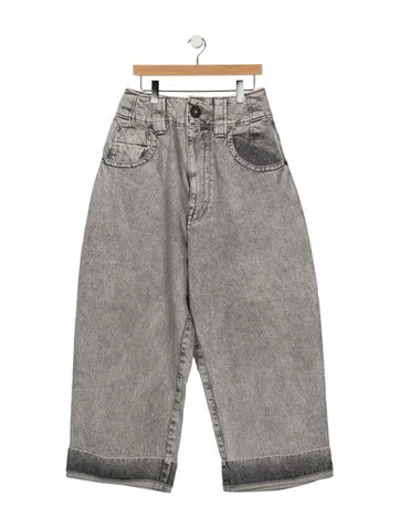 Pre-owned Vaquera High-rise Wide Leg Jeans In Grey