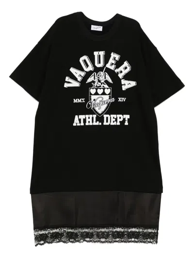 Vaquera Hybrid T-shirt Slip Dress In Black
