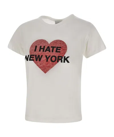 Vaquera I Hate New York T-shirt In White