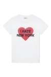 Vaquera I Hate Ny T-shirt White In White