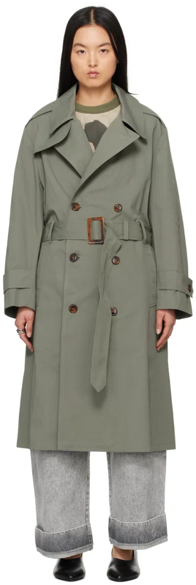 Vaquera Khaki Cutout Coat In 1 Olive