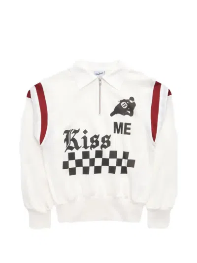 Vaquera Kiss Me Quarter-zip Sweater In Black