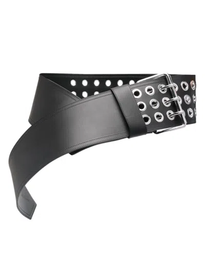 Vaquera Leather Belt In Schwarz