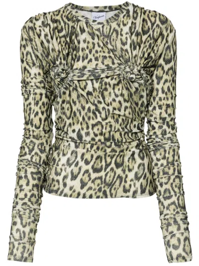 Vaquera Leopard-print T-shirt In Brown