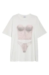 Vaquera Lingerie Tall T-shirt In Blanc De Blanc