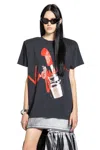 Vaquera Lipstick Oversized T-shirt In Black