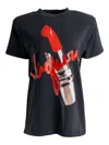 Vaquera Lipstick Oversized T-shirt In Black