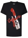 Vaquera Women Lipstick Oversized T Shirt Knit In Black