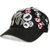 Vaquera Logo Embroidered Trucker Hat With Pins In Faded Black