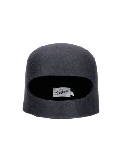 Vaquera Masked Wool Hat In Black