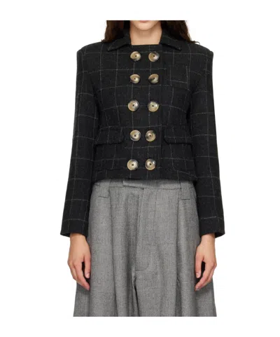 Vaquera Melton Shrunken Wool Jacket In Blue