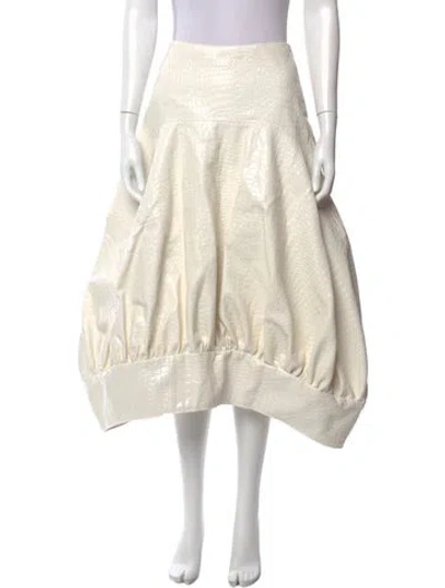 Pre-owned Vaquera Midi Length Skirt In Neutral
