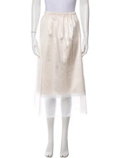 Pre-owned Vaquera Midi Length Skirt In Neutral