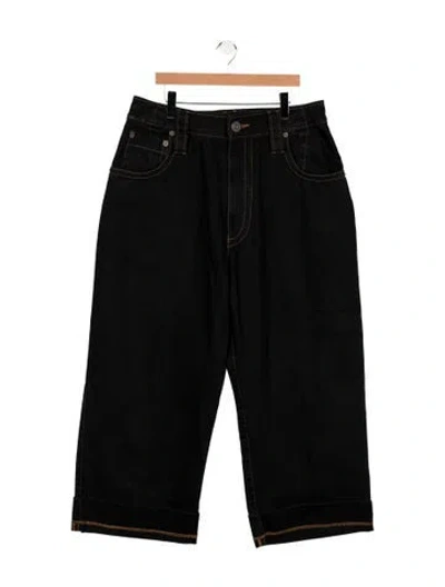 Pre-owned Vaquera Mid-rise Straight Leg Jeans In Black