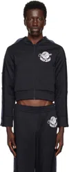 Vaquera Navy Snap Track Jacket In Navy