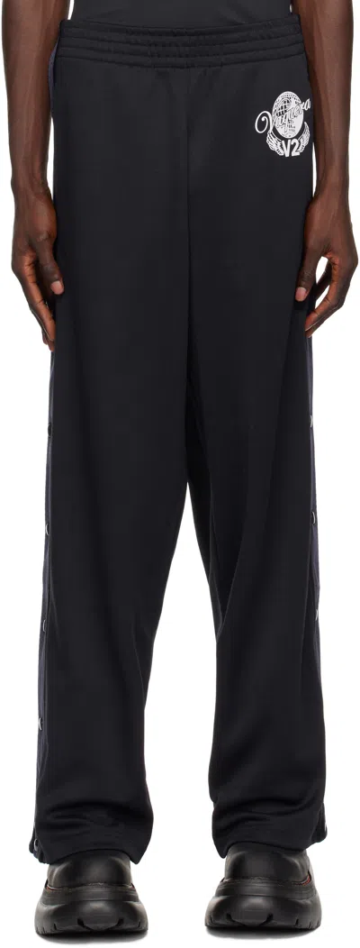 Vaquera Navy Snap Track Pants