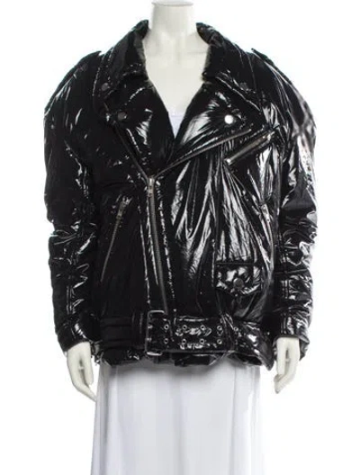Pre-owned Vaquera Nylon Biker Jacket W/ Tags In Black