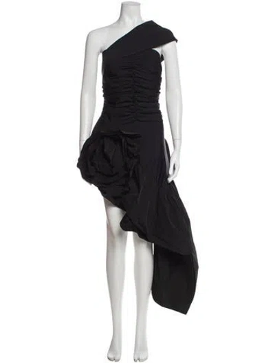 Pre-owned Vaquera One-shoulder Long Dress In Gray
