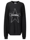 Vaquera Women Oversized Sweat Shirt Knit In Black