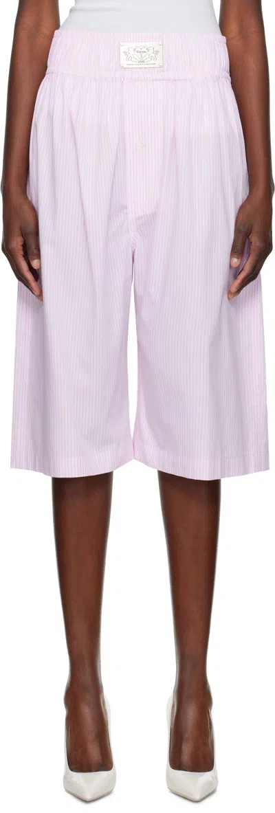 Vaquera Pink & White Big Boxers Shorts