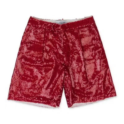 Vaquera Red Sequin Shorts