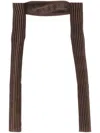 Vaquera Rib Knit Bolero In Brown