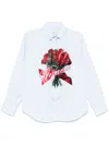 Vaquera Rose Bouquet-print Shirt In Blue