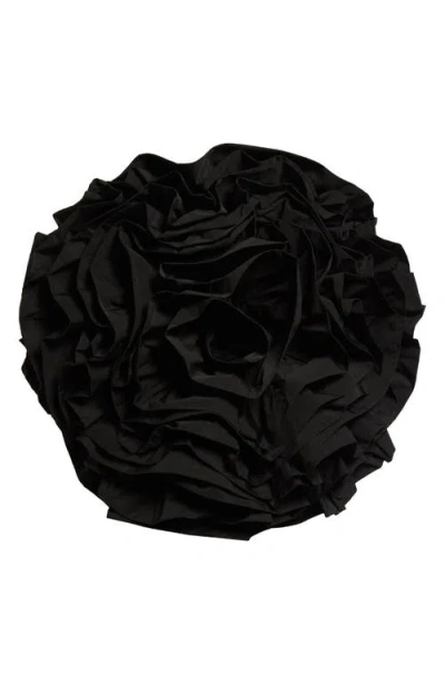 Vaquera Rose Ruffle Skirt In Black