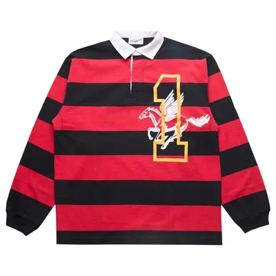 Pre-owned Vaquera Rugby Polo Shirt 'red' | Women's Size Xl