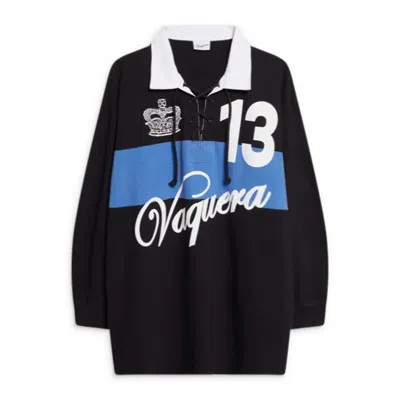 Vaquera Rugby Shirt Blue In Black