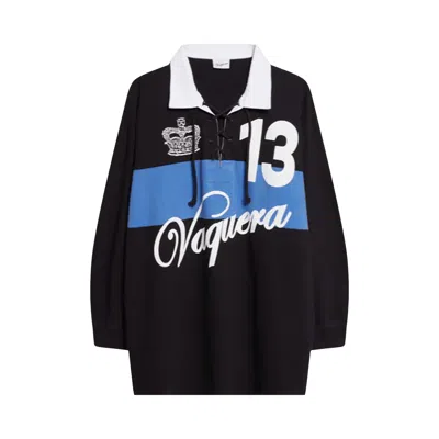 Pre-owned Vaquera Rugby Shirt 'blue' | Women's Size L
