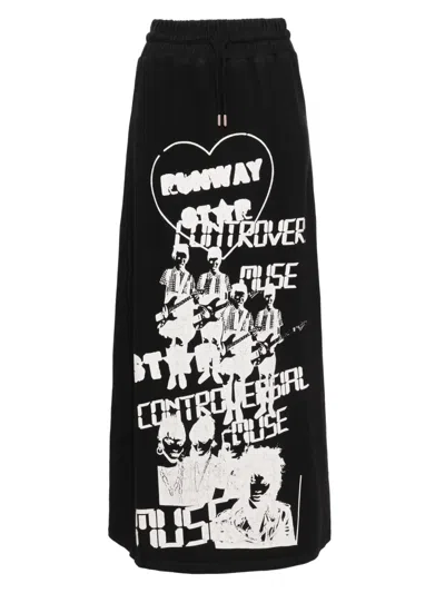 Vaquera Runway Star Skirt In Black