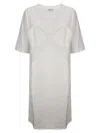 Vaquera Sewn Overlay T-shirt Dress With Built-in Cups In Gray