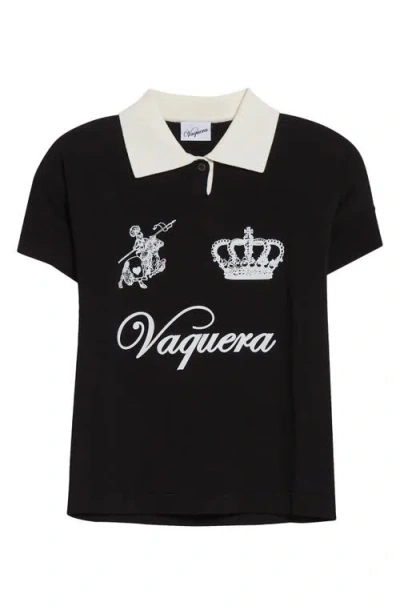 Vaquera Short Sleeve Polo In Black