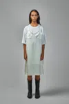 Vaquera Slip Skirt Tall Tee Midi Dress In White